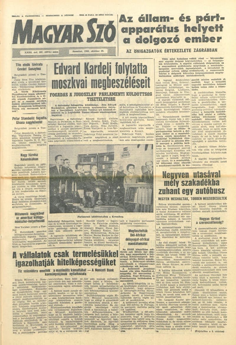 Magyar Szó, 23. évf. 1966. október 29. 297. sz.