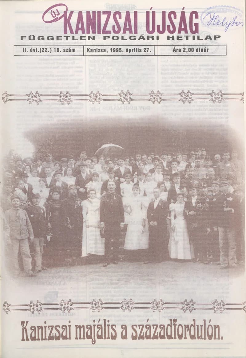 Új Kanizsai Újság, 2. évf. 1995. április 27. 10. sz.