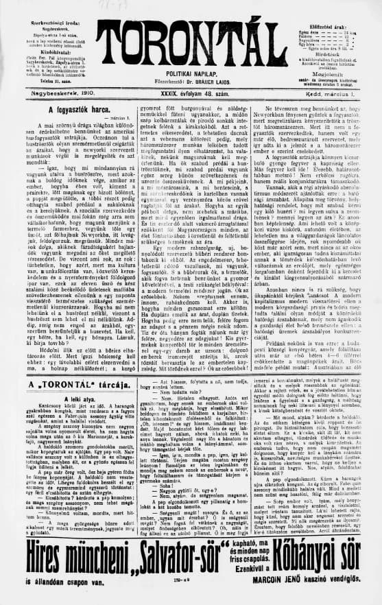 Torontál, 39. évf. 1910. március 1. 48. sz.