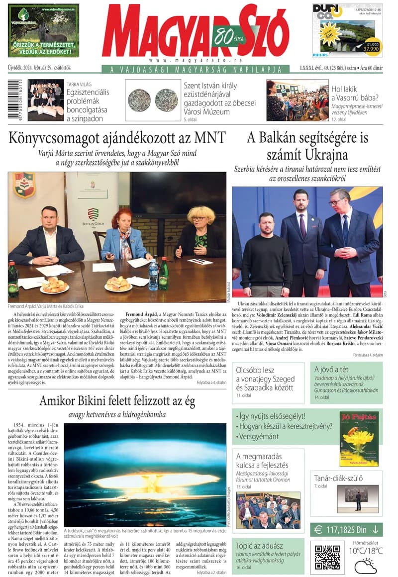 Magyar Szó, 81. évf. 2024. február 29. 49. sz. 1–20. oldal