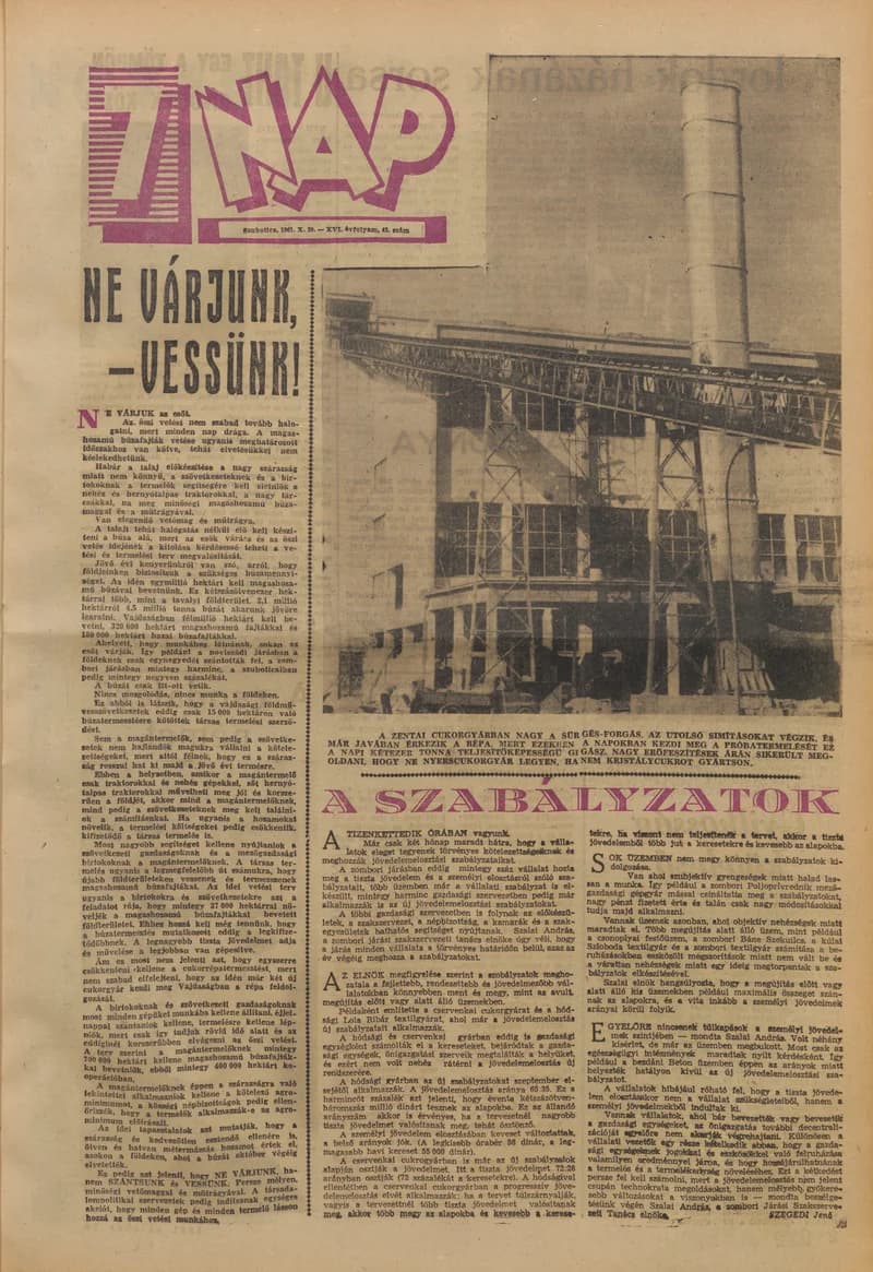 7 Nap, 16. évf. 1961. október 20. 42. sz. 1–20. oldal