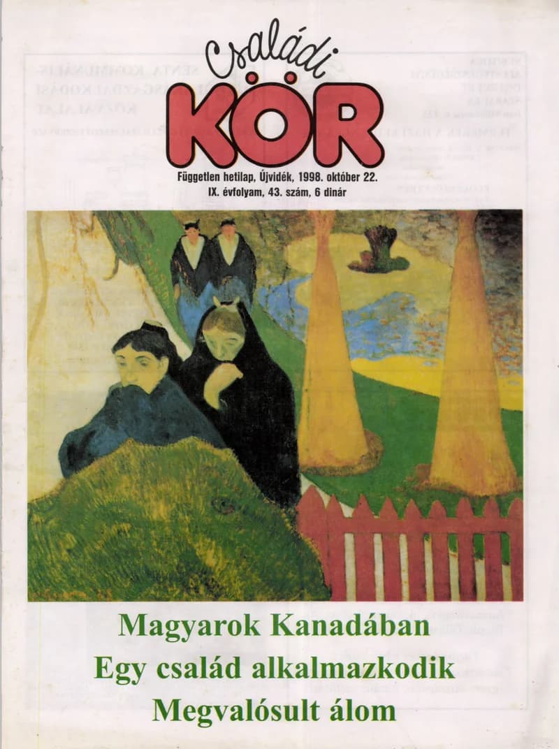 Családi Kör, 9. évf. 1998. október 22. 43. sz.