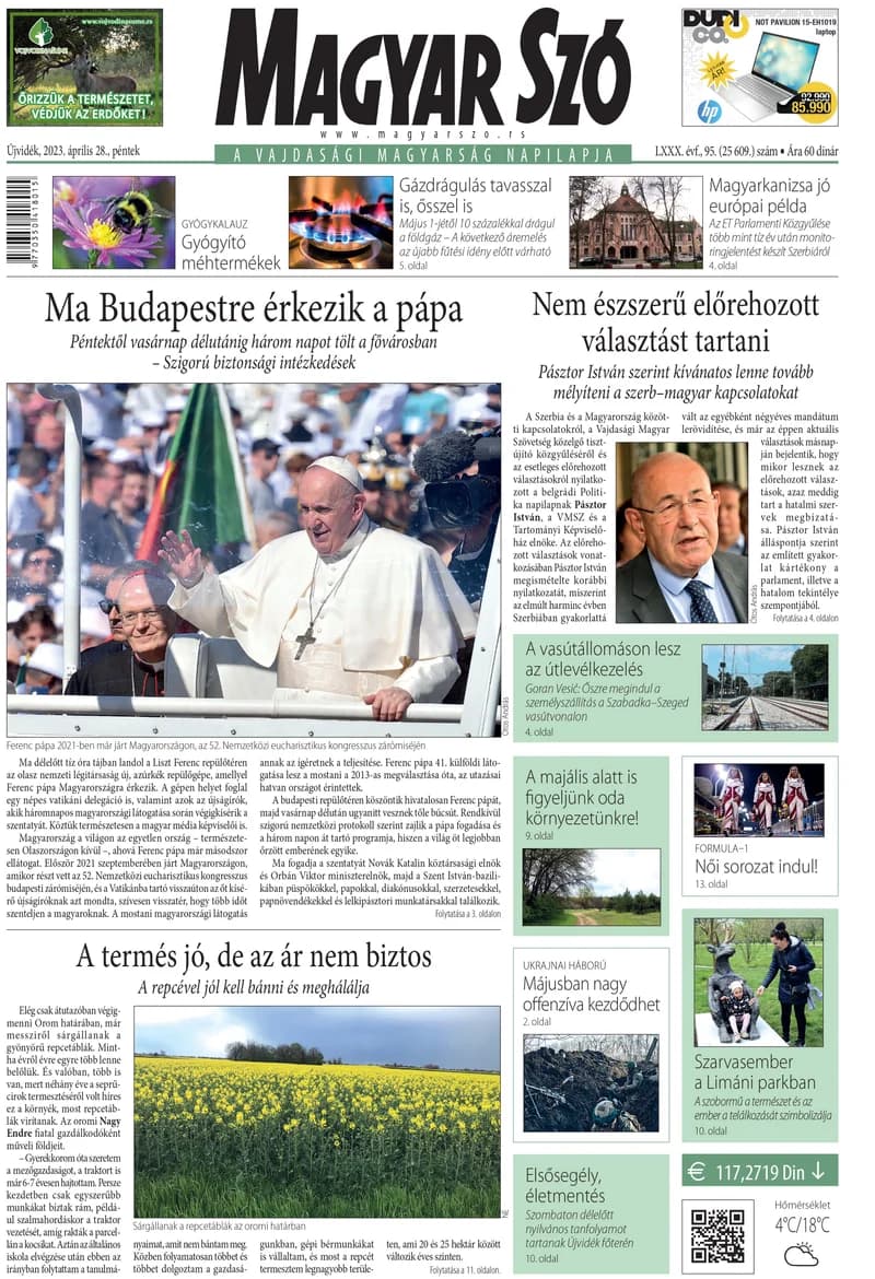 Magyar Szó, 80. évf. 2023. április 28. 95. sz. 1–16. oldal