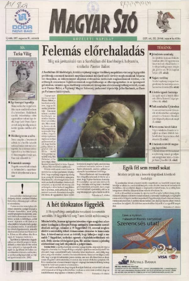 Magyar Szó, 64. évf. 2007. augusztus 30. 202. sz. 1–20. oldal