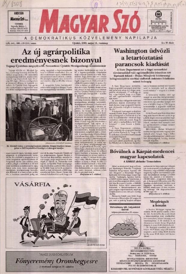 Magyar Szó, 59. évf. 2002. május 12. 109. sz. 1–28. oldal