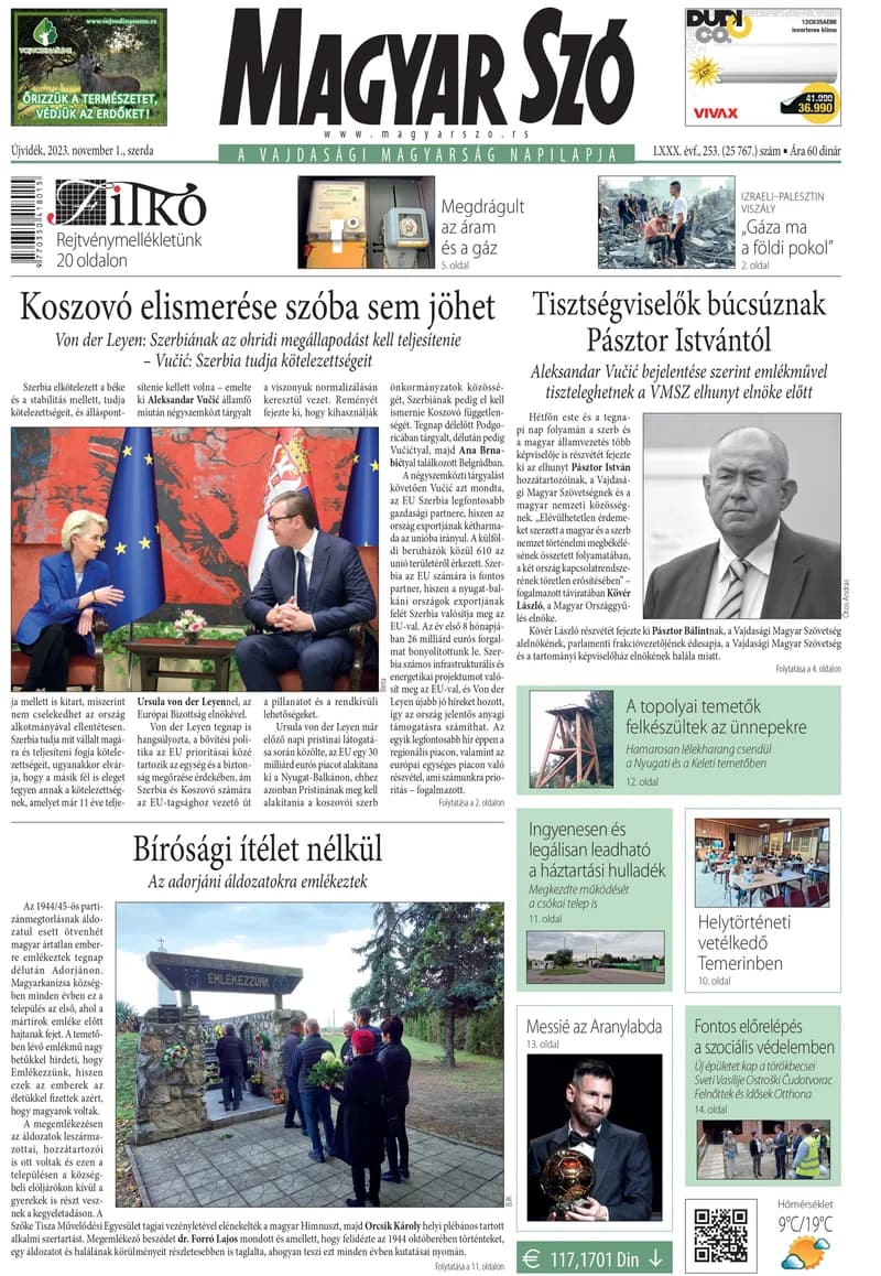 Magyar Szó, 80. évf. 2023. november 1. 253. sz. 1–16. oldal
