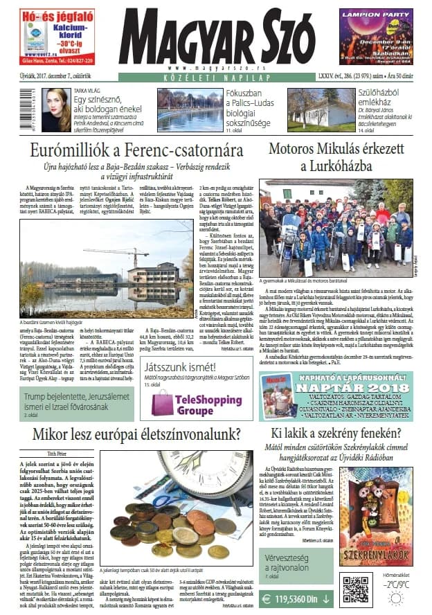 Magyar Szó, 74. évf. 2017. december 7. 286. sz. 1–20. oldal