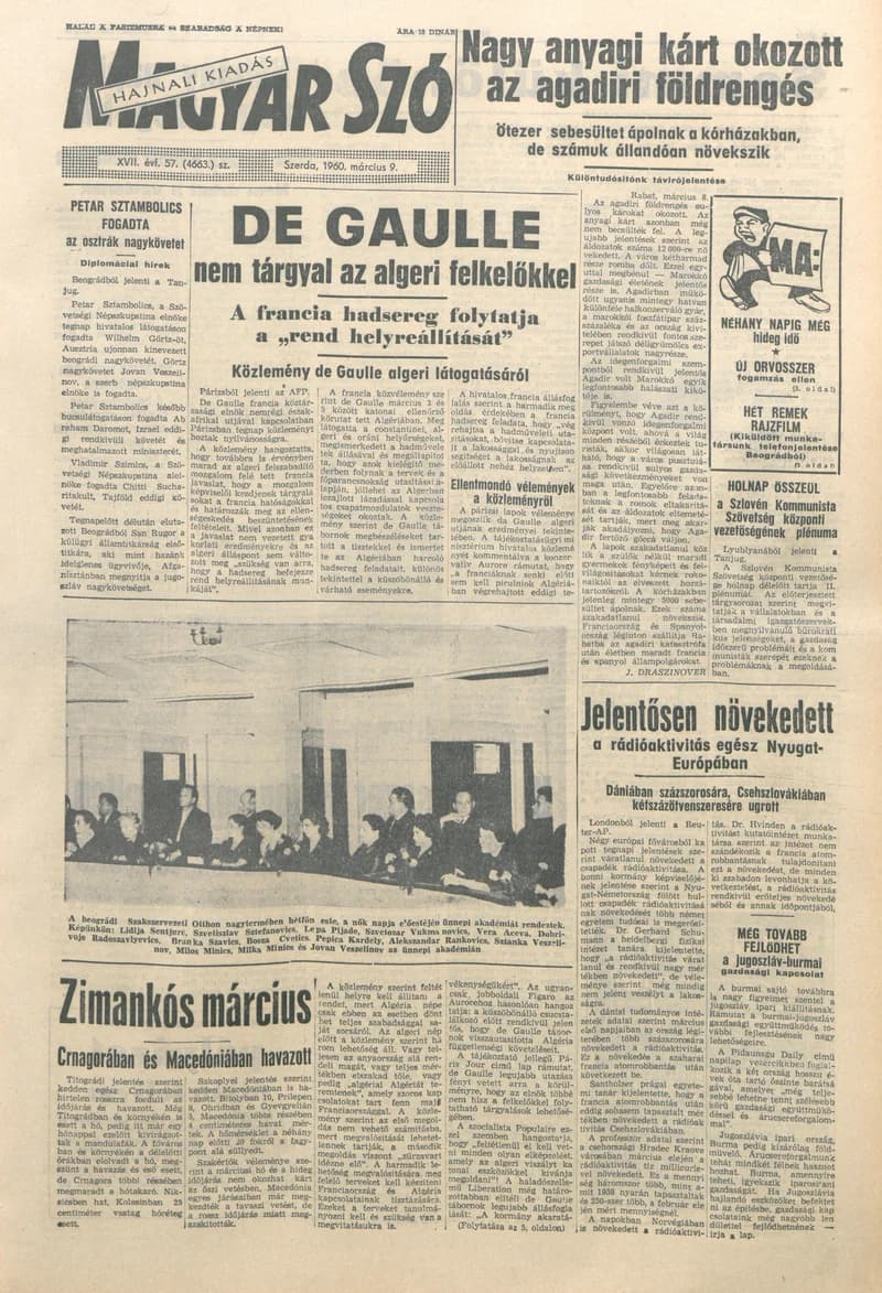 Magyar Szó, 17. évf. 1960. március 9. 57. sz. 1–22. oldal