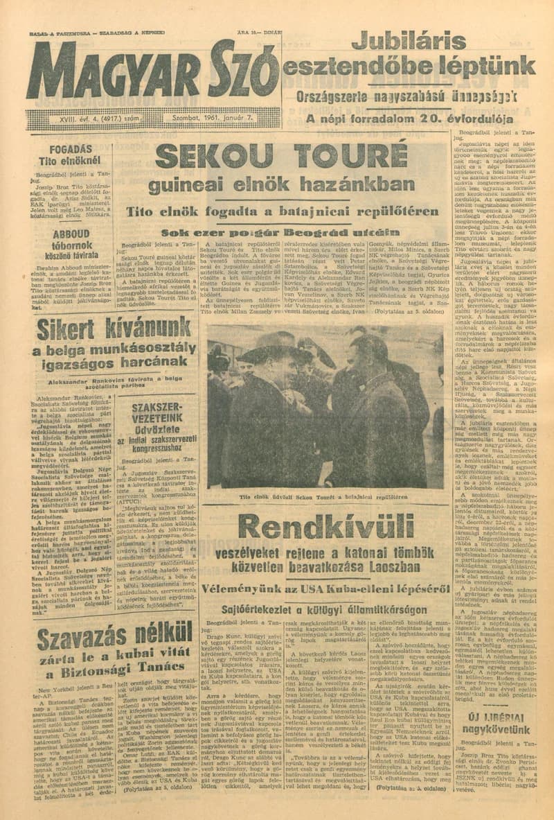 Magyar Szó, 18. évf. 1961. január 7. 4. sz. 1–12. oldal
