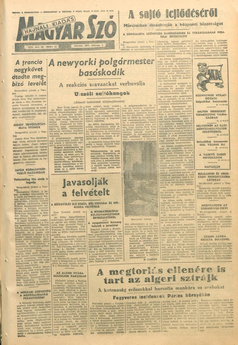 Magyar Szó, 14. évf. 1957. február 1. 30. sz. 1–14. oldal