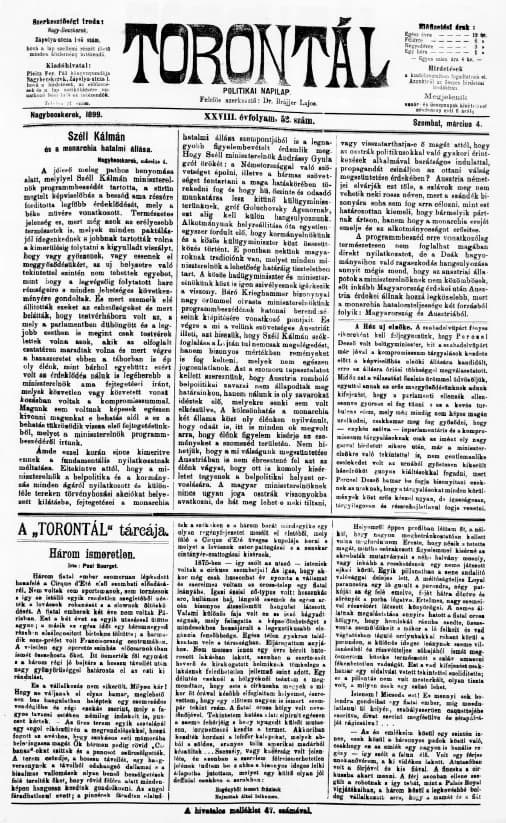 Torontál, 28. évf. 1899. március 4. 52. sz.