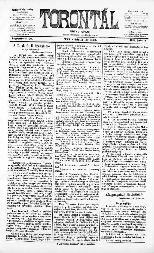 Torontál, 30. évf. 1901. június 10. 130. sz.
