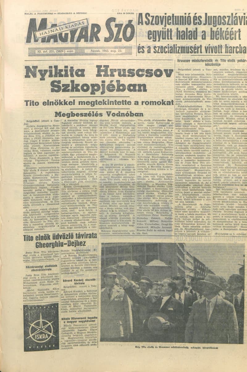 Magyar Szó, 20. évf. 1963. augusztus 23. 231. sz. 1–14. oldal