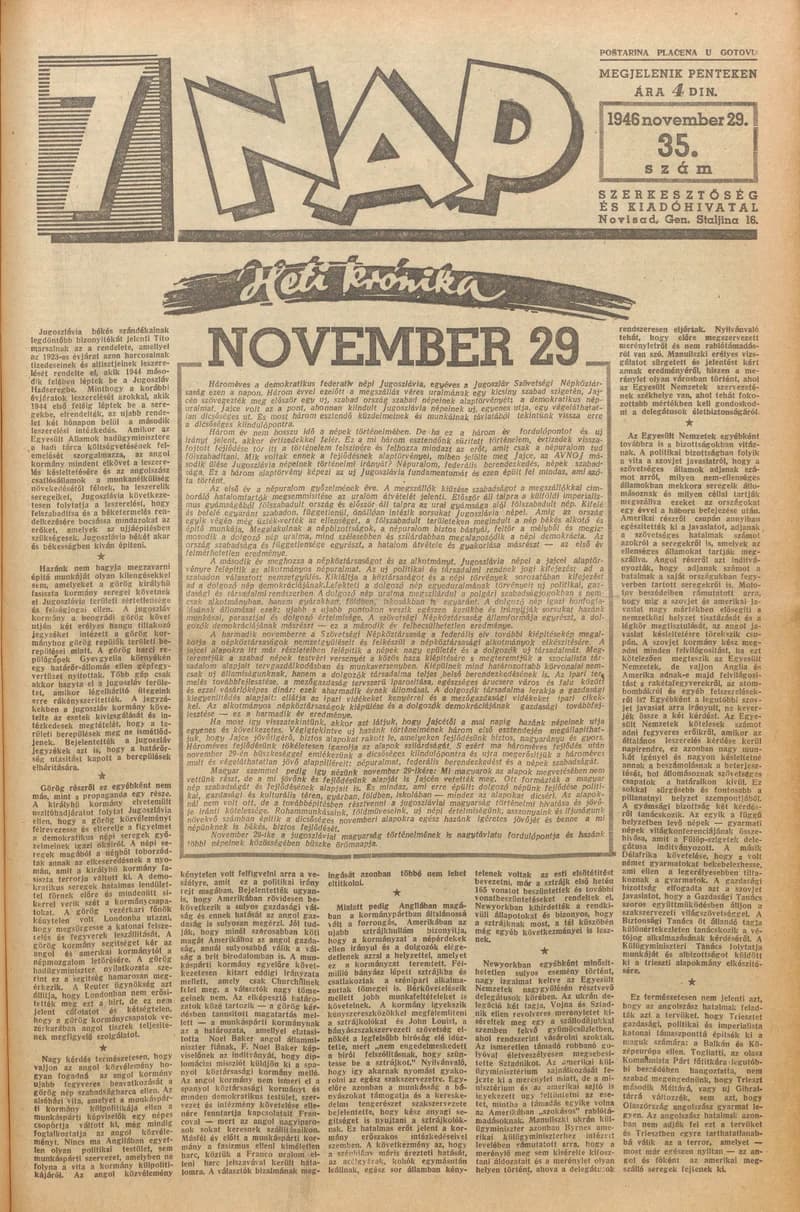 7 Nap, 1. évf. 1946. november 29. 35. sz. 1–10. oldal