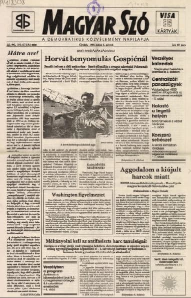 Magyar Szó, 52. évf. 1995. május 5. 102. sz. 1–16. oldal