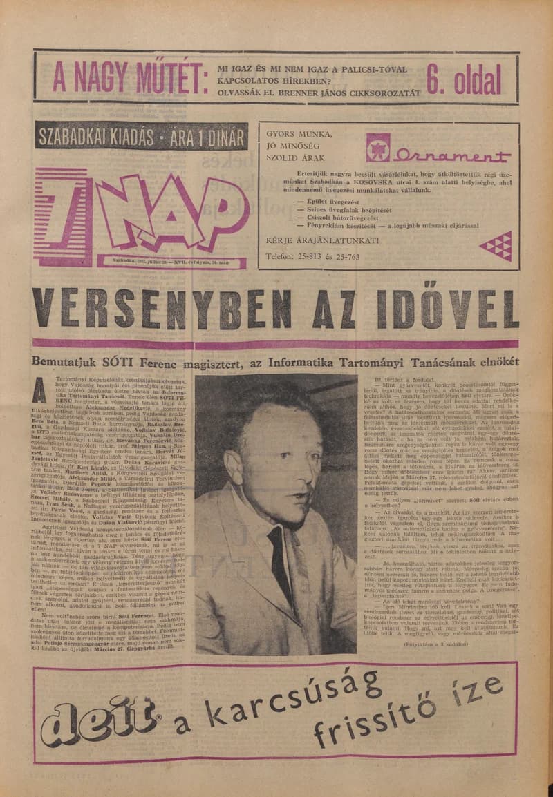 7 Nap, 27. évf. 1972. július 28. 30. sz. 1–28. oldal