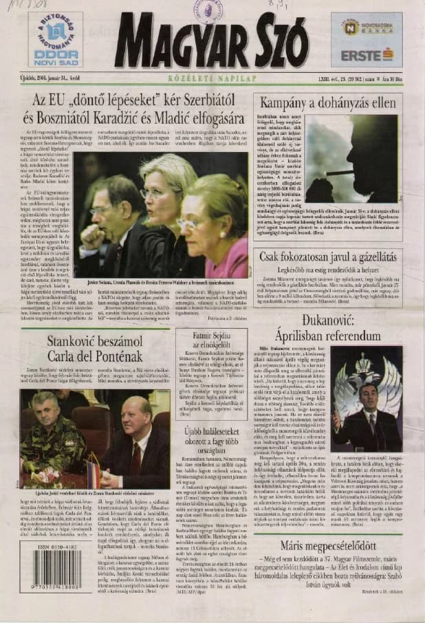 Magyar Szó, 63. évf. 2006. január 31. 23. sz. 1–20. oldal