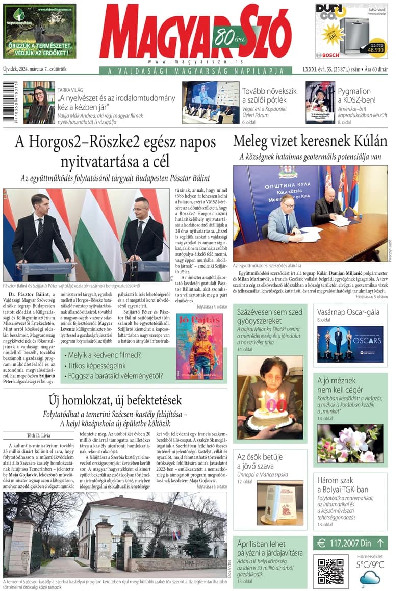 Magyar Szó, 81. évf. 2024. március 7. 55. sz. 1–20. oldal