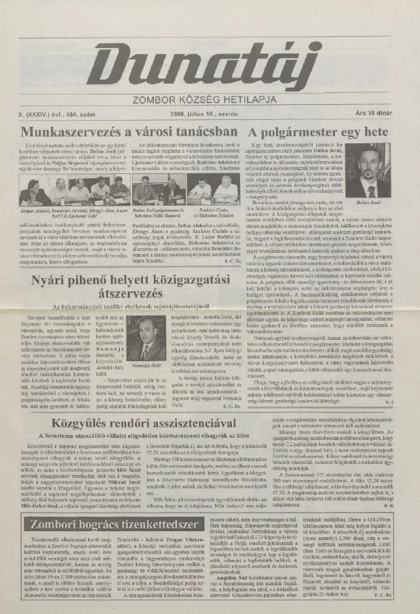 Dunatáj, 10. évf. 2008. július 16. 484. sz.