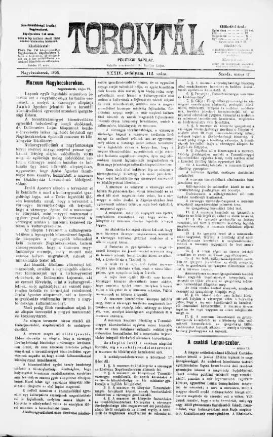 Torontál, 34. évf. 1905. május 17. 112. sz.
