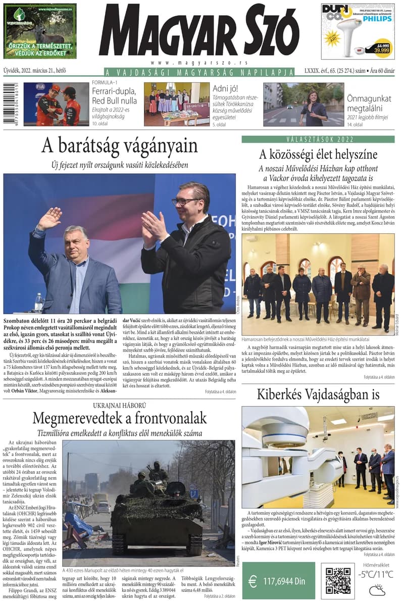 Magyar Szó, 79. évf. 2022. március 21. 65. sz. 1–16. oldal