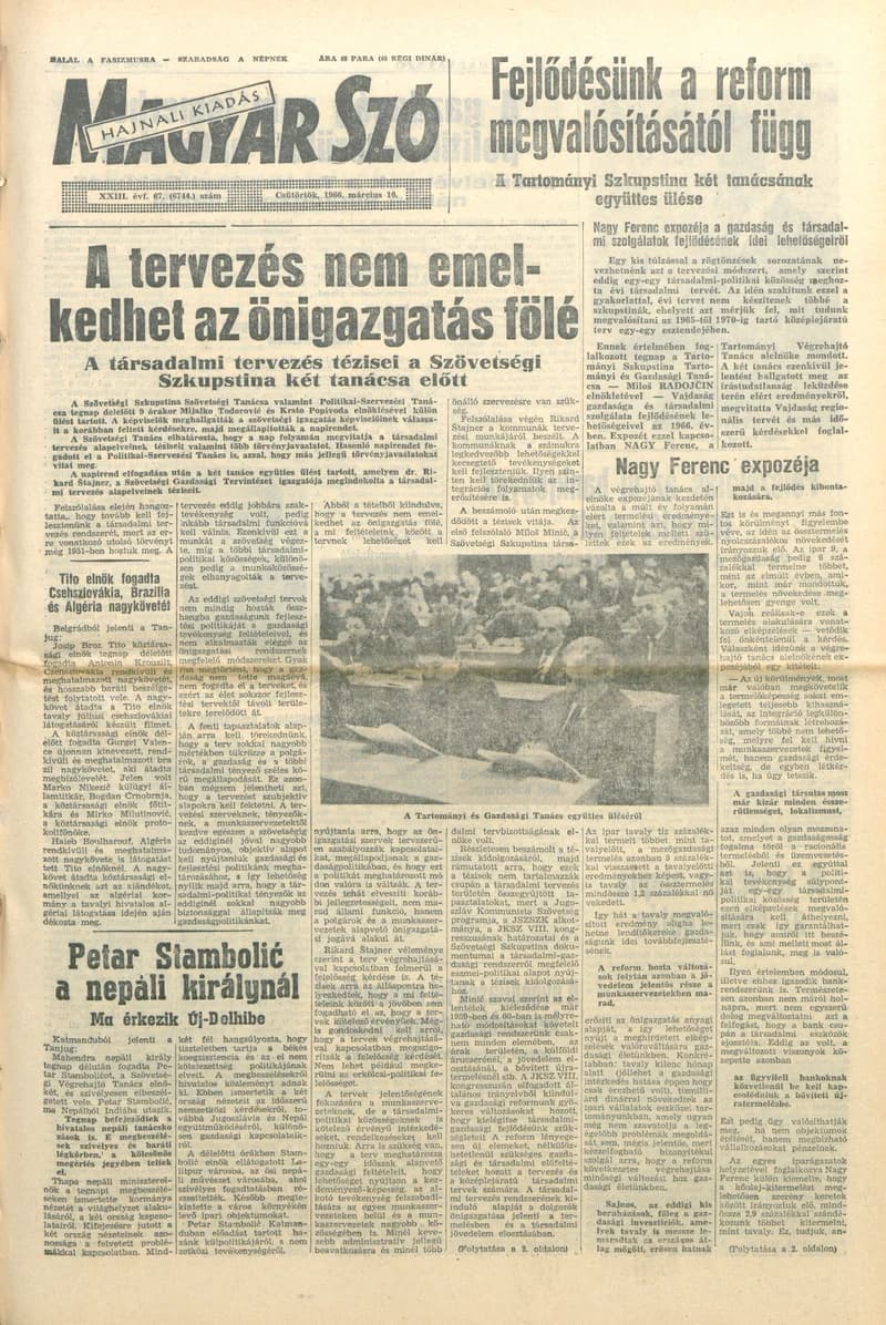 Magyar Szó, 23. évf. 1966. március 10. 67. sz.