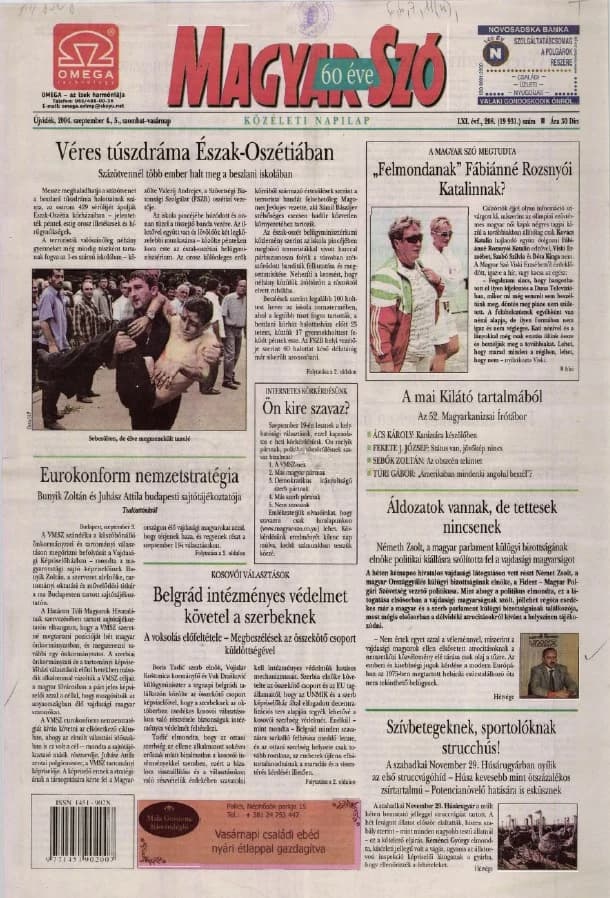 Magyar Szó, 61. évf. 2004. szeptember 4. – 5. 208. sz. 1–24. oldal
