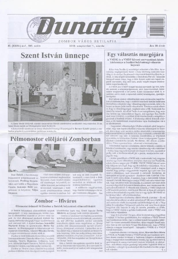 Dunatáj, 12. évf. 2010. szeptember 1. 595. sz.