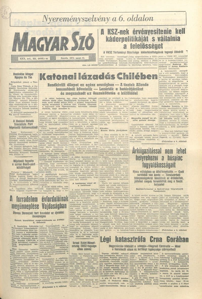 Magyar Szó, 30. évf. 1973. szeptember 12. 251. sz. 1–20. oldal