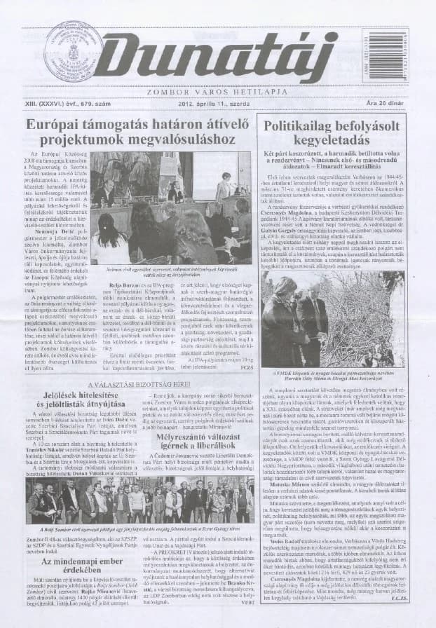 Dunatáj, 14. évf. 2012. április 11. 679. sz.