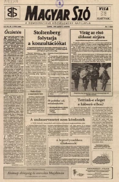 Magyar Szó, 52. évf. 1995. április 6. 80. sz. 1–16. oldal