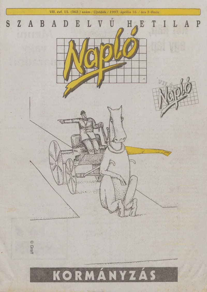 Napló - Szabadelvű hetilap, 8. évf. 1997. április 16. 362. sz.