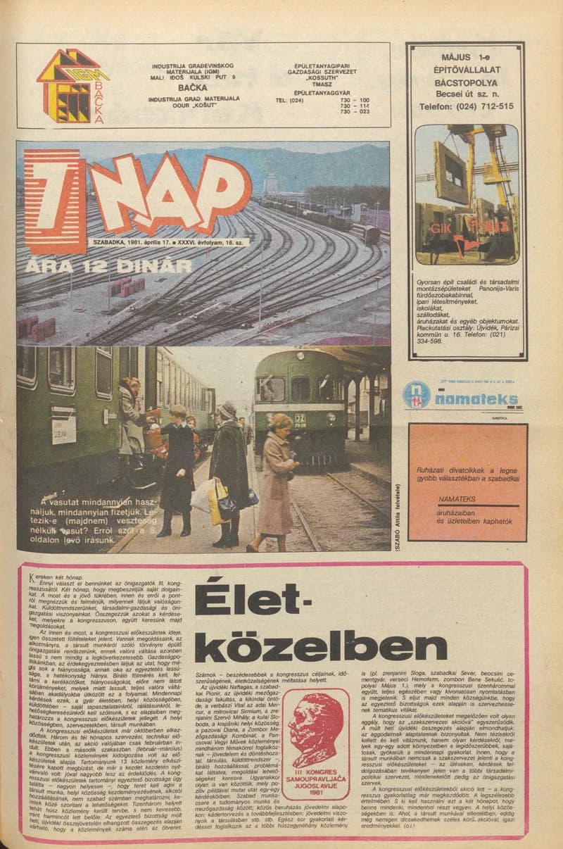 7 Nap, 36. évf. 1981. április 17. 16. sz. 1–16. oldal