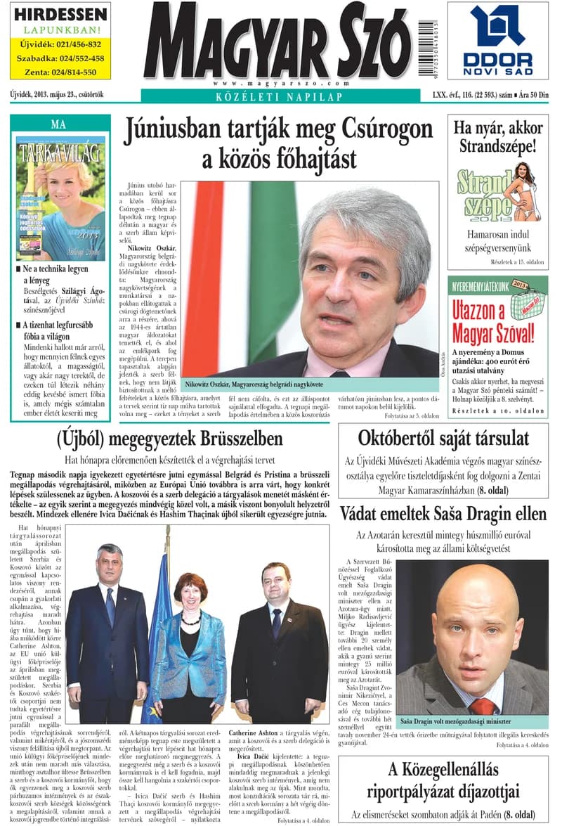 Magyar Szó, 70. évf. 2013. május 23. 116. sz. 1–20. oldal