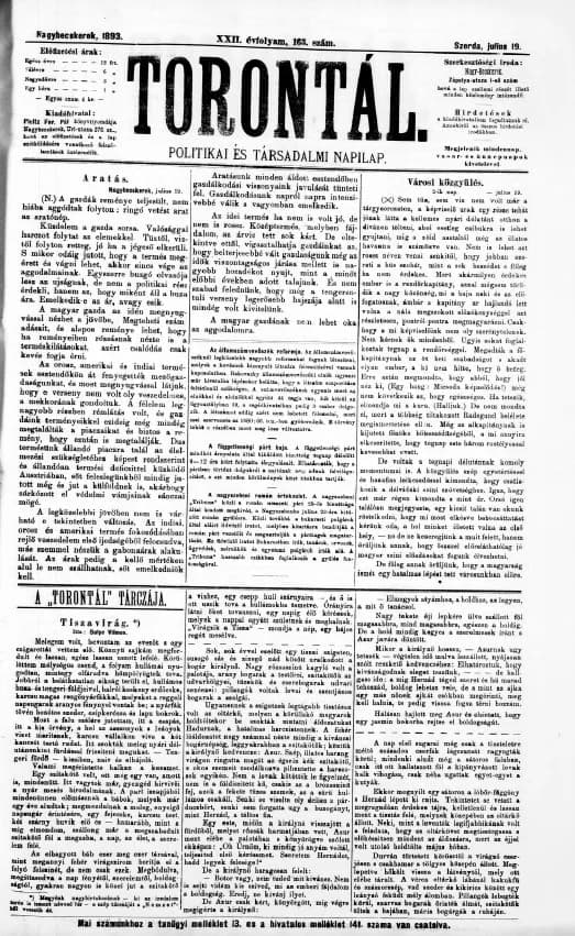 Torontál, 22. évf. 1893. július 19. 163. sz.