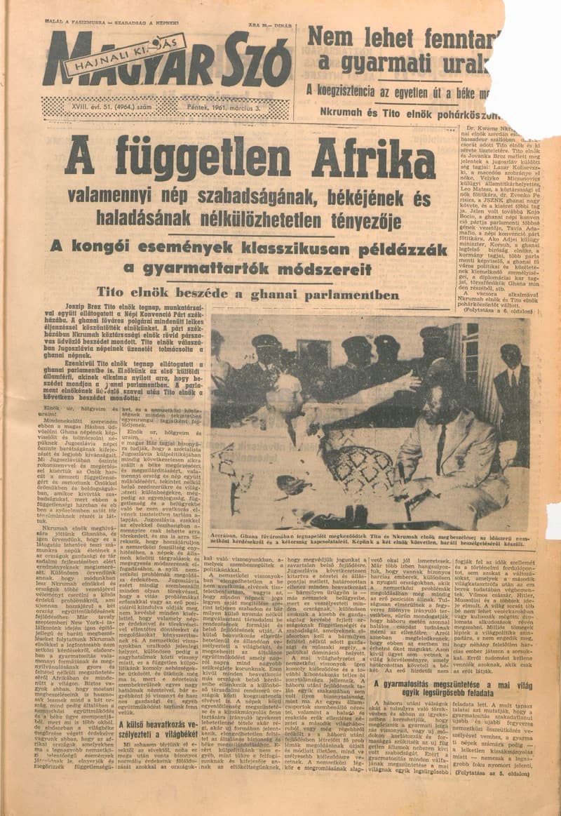 Magyar Szó, 18. évf. 1961. március 3. 51. sz. 1–16. oldal