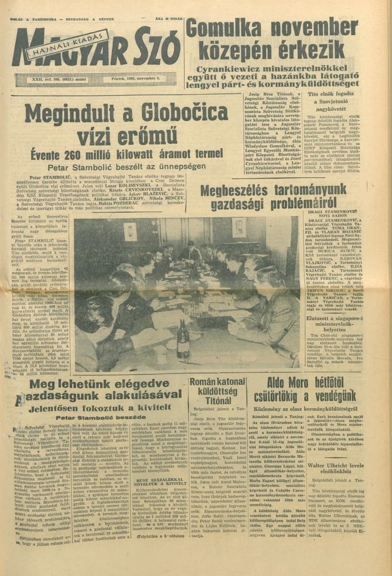 Magyar Szó, 22. évf. 1965. november 5. 305. sz.