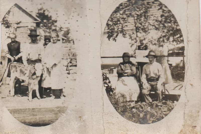 Francia földbirtokos és családja Blumville-ben, Franciaországban