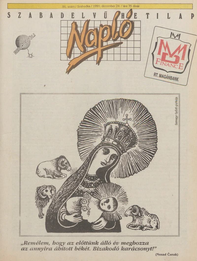 Napló - Szabadelvű hetilap, 2. évf. 1991. december 24. 86. sz.