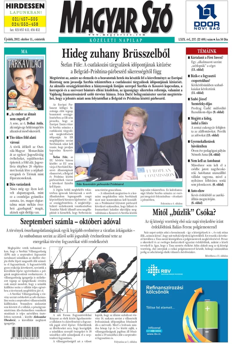 Magyar Szó, 69. évf. 2012. október 11. 237. sz. 1–20. oldal