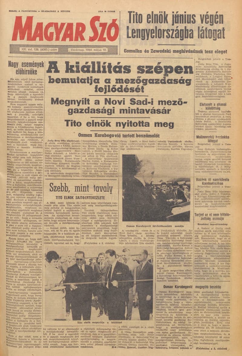 Magyar Szó, 21. évf. 1964. május 10. 128. sz. 1–24. oldal