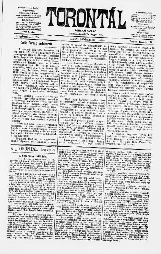 Torontál, 35. évf. 1906. december 21. 291. sz.