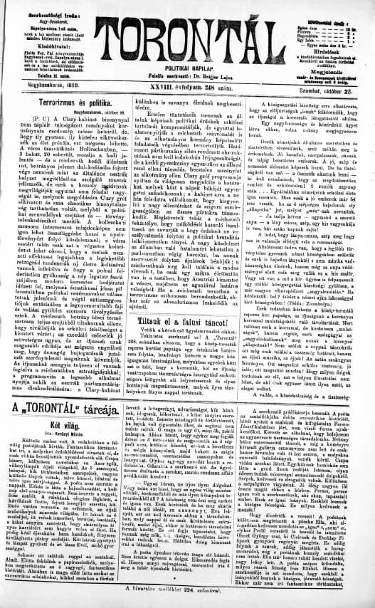 Torontál, 28. évf. 1899. október 28. 248. sz.