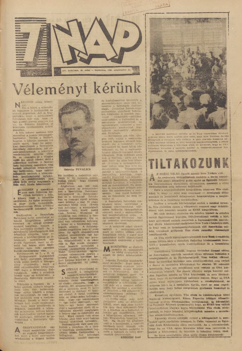7 Nap, 15. évf. 1960. szeptember 25. 40. sz. 1–24. oldal
