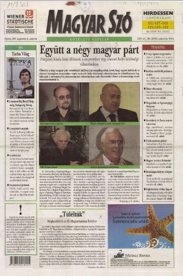 Magyar Szó, 64. évf. 2007. szeptember 6. 208. sz. 1–20. oldal