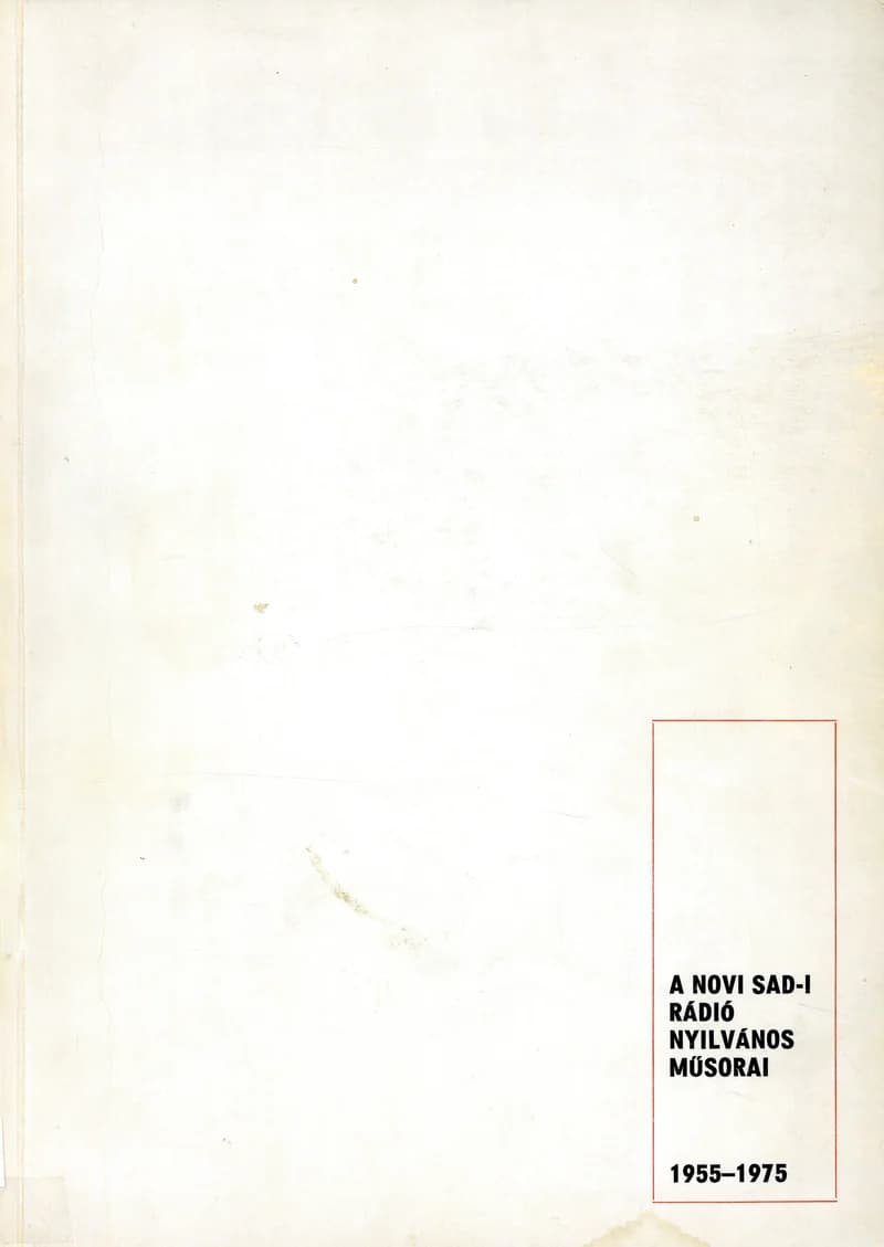 A Novi Sad-i Rádió nyilvános műsorai 