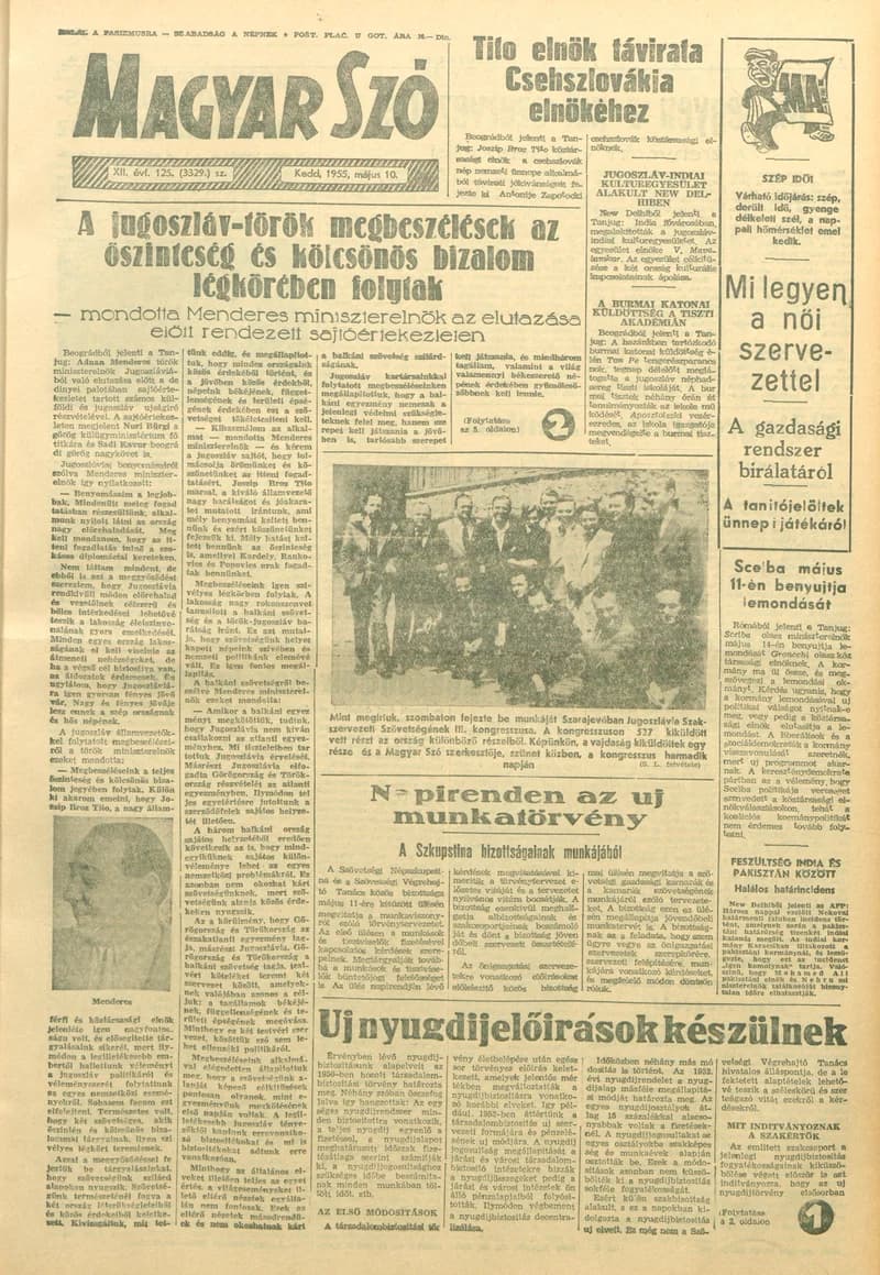 Magyar Szó, 12. évf. 1955. május 10. 125. sz. 1–8. oldal