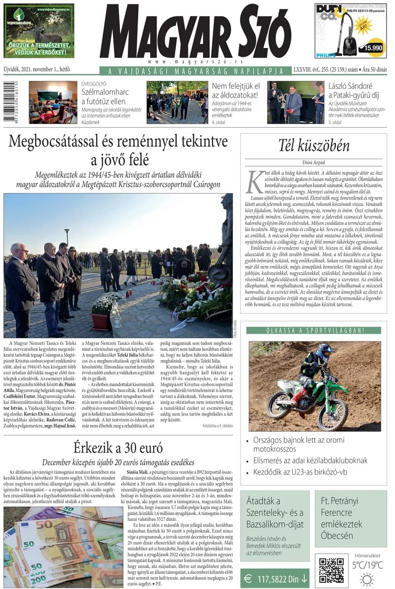 Magyar Szó, 78. évf. 2021. november 1. 255. sz. 1–20. oldal