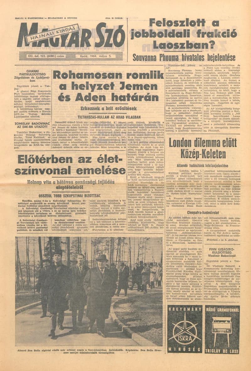 Magyar Szó, 21. évf. 1964. május 5. 123. sz. 1–14. oldal