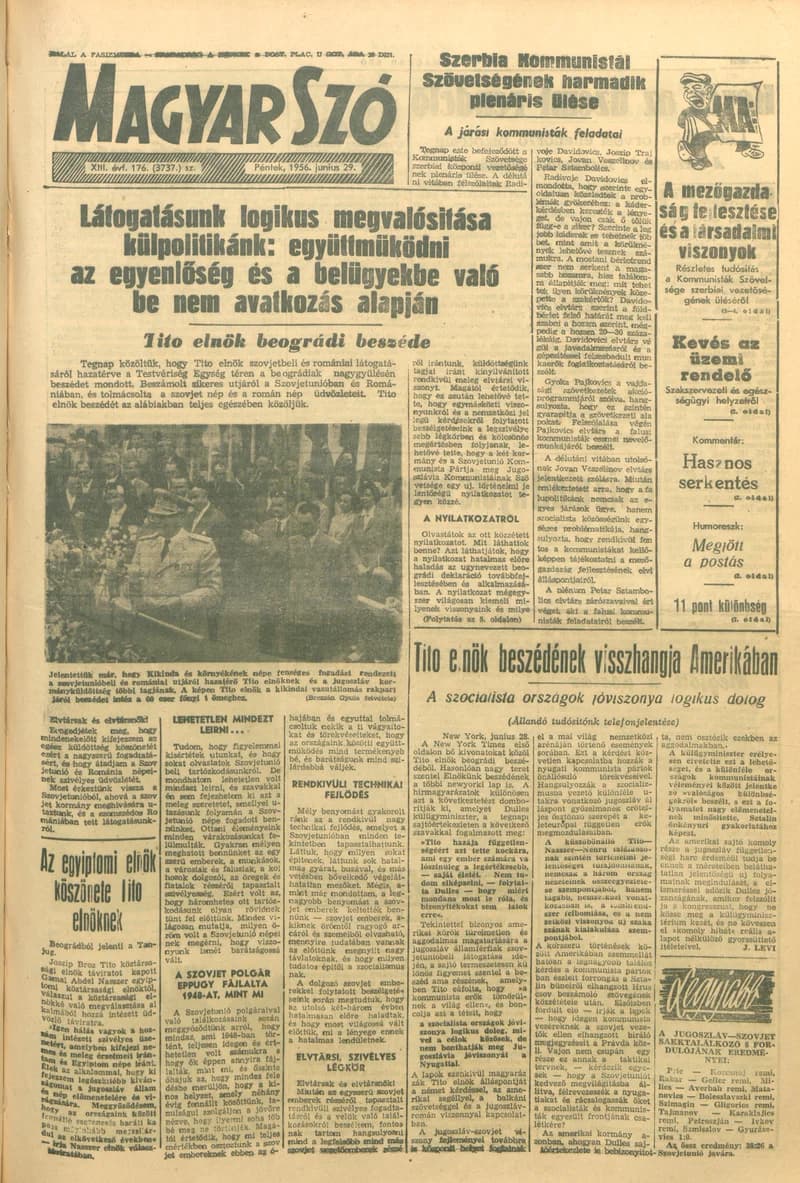 Magyar Szó, 13. évf. 1956. június 29. 176. sz. 1–8. oldal